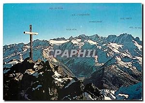 Bild des Verkufers fr Carte Postale Moderne Panorama vu de la pointe du Luisin avec le glacier du Trient et le glacier des Grands zum Verkauf von CPAPHIL