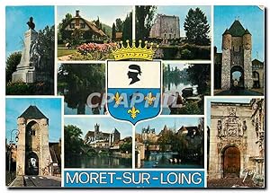 Imagen del vendedor de Carte Postale Moderne Moret sur Loing Seine et Marne Le monument de Sisley la maison Clemenceau le donjon la porte de a la venta por CPAPHIL