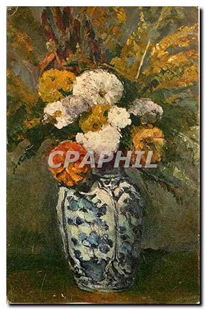 Image du vendeur pour Carte Postale Moderne Paul Cezanne 1839 1906 Dahlias Musee du Louvre Paris mis en vente par CPAPHIL