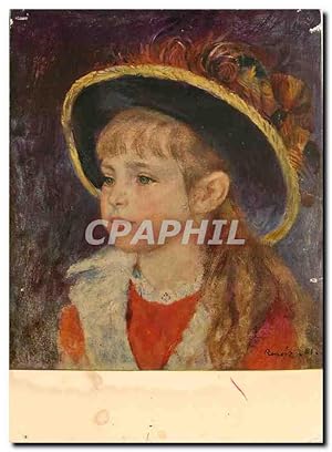 Bild des Verkufers fr Carte Postale Moderne Auguste Renoir Fillette au chapeau bleu zum Verkauf von CPAPHIL