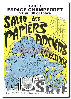 Imagen del vendedor de Carte Postale Moderne Paris Espace Champerret 21 au 30 oct Salon des Papiers anciens et collections Paris a la venta por CPAPHIL