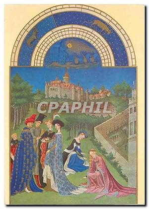 Seller image for Carte Postale Moderne Les tres riches heures du duc de Berry Le Chteau de Dourdan Les accordailles for sale by CPAPHIL