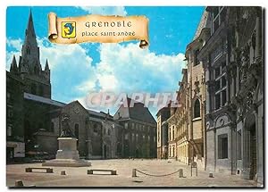 Image du vendeur pour Carte Postale Moderne Grenoble Eglise St Andre (XIIIe s) Palais de Justice (XVe XVIes) et Statue du Chevalier Bayard mis en vente par CPAPHIL