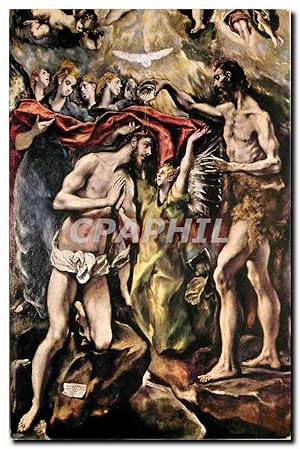 Image du vendeur pour Carte Postale Moderne Museo del Prado Greco le Bapteme du Christ mis en vente par CPAPHIL