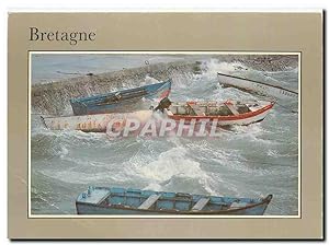 Carte Postale Moderne Image du Pays Breton coup de vent au port