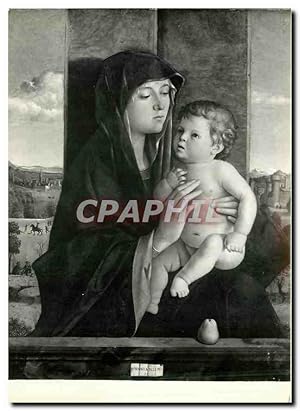 Bild des Verkufers fr Carte Postale Moderne Accademia Carrara Bergamo Giovanni Bellini 1431 1516 Madonna col Bambino zum Verkauf von CPAPHIL