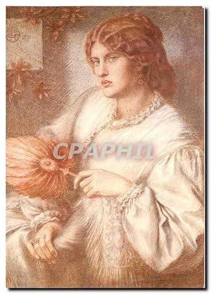 Immagine del venditore per Carte Postale Moderne Dante Gabriel Rossetti Donna con ventaglio Birmingham City Museum and Art Gallery venduto da CPAPHIL