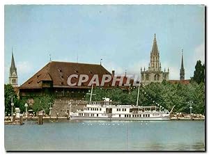 Bild des Verkufers fr Carte Postale Moderne Konstanz am Bodensee Hafen mit Konzil und Basilika zum Verkauf von CPAPHIL