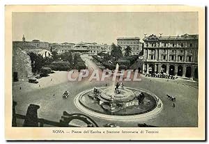 Bild des Verkufers fr Carte Postale Moderne Roma Piazza dell Esedra e Stazione ferroviaria di Termini zum Verkauf von CPAPHIL
