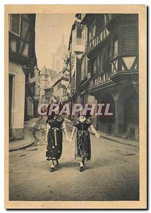 Carte Postale Moderne Colmar Fevrier 1945 Folklore