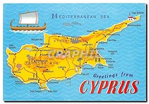 Bild des Verkufers fr Carte Postale Moderne Greetings from Cyprus zum Verkauf von CPAPHIL