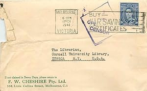 Seller image for Lettre Cover Australia Victoria Wheshire Buy Savings Certificate for sale by CPAPHIL