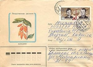 Seller image for Russie Russia Lettre Cover Fleurs Espace Cosmos for sale by CPAPHIL