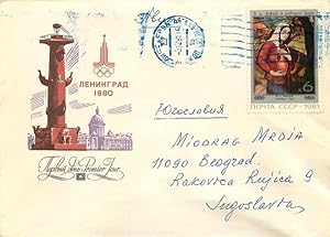 Image du vendeur pour Russie Russia Lettre Cover Jeux Olympiques Moscou 1980 Olympic Games mis en vente par CPAPHIL