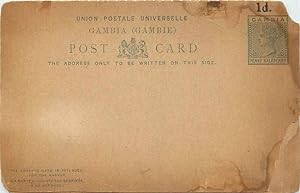 Imagen del vendedor de Entier Postal Stationary Gambia 1d sur 1 1/2p a la venta por CPAPHIL
