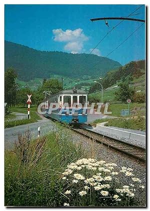 Bild des Verkufers fr Carte Postale Moderne Train Bleu Aigle-Monthey dans le Site d'Ollon zum Verkauf von CPAPHIL
