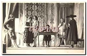 Carte Postale Ancienne CArte PhotoLe Barbier de SEville Edith Croubez Helene Guillo Marie Louise ...