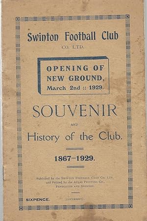 Swinton Football Club Souvenir and History of the Club 1867-1929