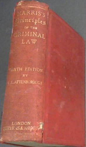 Immagine del venditore per Harris's Principles of the Criminal Law (Tenth Edition) venduto da Chapter 1