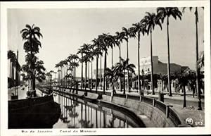 Bild des Verkufers fr Ansichtskarte / Postkarte Rio de Janeiro Brasilien, Canal do Mangie, Palmen, Huser zum Verkauf von akpool GmbH