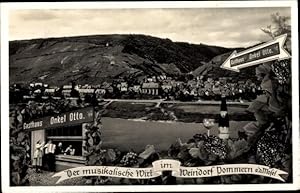 Bild des Verkufers fr Ansichtskarte / Postkarte Pommern an der Mosel, Gasthaus Onkel Otto, Blick auf den Ort zum Verkauf von akpool GmbH