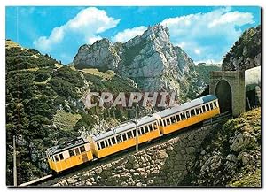 Bild des Verkufers fr Carte Postale Moderne Wendelsteinbahn Letzte Tunneleinfahrt zur Bergstation im huntergrund zum Verkauf von CPAPHIL