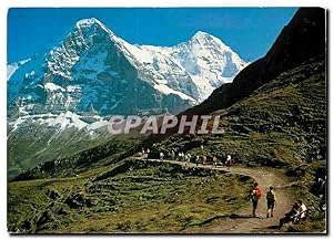 Image du vendeur pour Carte Postale Moderne Eigernorwand und Monch Wanderweg Mannlichen Kleine Scheidegg mis en vente par CPAPHIL