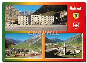 Seller image for Carte Postale Moderne Andermatt Kreuzungspunkt der Alpenpasse Furka St Gotthard und Oberalp for sale by CPAPHIL