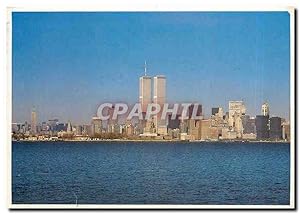 Seller image for Carte Postale Moderne New York City This panoramic view of Manhattan island as seen across Liberty Island including th for sale by CPAPHIL