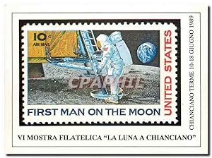 Carte Postale Moderne First Man on the Moon United States Vi Mostra Filatelica La Luna a Chianciano