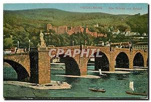 Imagen del vendedor de Carte Postale Ancienne Heidelberg Alte Brucke und Schloss a la venta por CPAPHIL