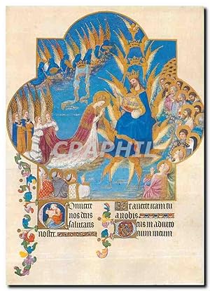 Seller image for Carte Postale Moderne Les tres riches heures du duc de Berry Le Couronnement de la Vierge for sale by CPAPHIL