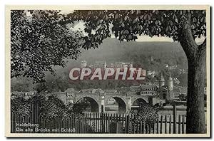 Imagen del vendedor de Carte Postale Ancienne Heidelberg Die alte Brucke mit Schloss a la venta por CPAPHIL