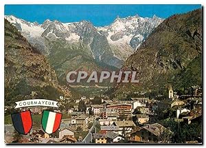 Carte Postale Moderne Valle d'Aosta Courmayeur cos la Catena del M Blanc