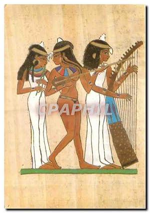 Bild des Verkufers fr Carte Postale Moderne Musician Girls Mural Painting from the tomb of Nakht Egypt zum Verkauf von CPAPHIL