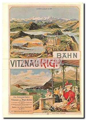 Seller image for Carte Postale Ancienne Kunstler unbekannt Plakat fur Vitznau Rigi Bahn 1899 for sale by CPAPHIL
