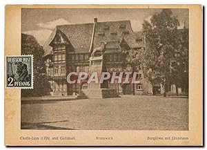 Carte Postale Moderne Castle Lion and Guildhall Brunswick Burglowe mit Gildehaus