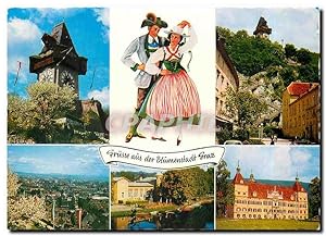 Carte Postale Moderne Gruesse aus der Bluemenstadt Graz