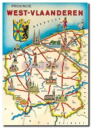 Bild des Verkufers fr Carte Postale Moderne Provincie West-Vlaanderen zum Verkauf von CPAPHIL