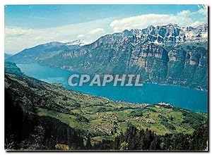 Bild des Verkufers fr Carte Postale Moderne Walensee Obertezen Manis Quarten und Murg zum Verkauf von CPAPHIL