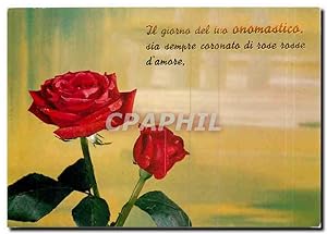 Image du vendeur pour Carte Postale Moderne Il giorno del tuo onomastico sia sempre coronato di rose rosse d amore mis en vente par CPAPHIL