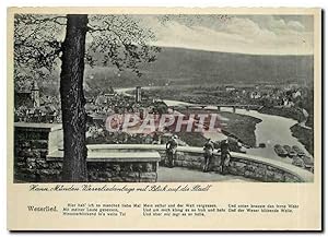 Carte Postale Moderne Hann Munden Weserliedanlage mit Blick auf die Stadt