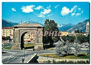 Carte Postale Moderne Aosta m.583 Arc Romain de Cesare Augusto et Clocher de St. Orso