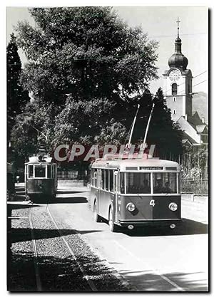 Bild des Verkufers fr Carte Postale Moderne Tram Ce 2 4 11 und Neu begegnen sich in Altstatten zum Verkauf von CPAPHIL