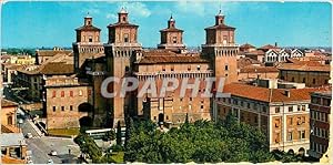 Carte Postale Ancienne Ferrara Château Estense et Jardin Cavour