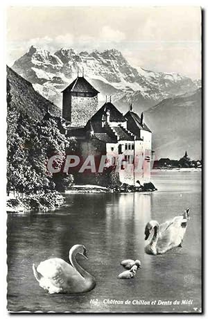 Imagen del vendedor de Carte Postale Moderne Chteau de Chillon et Dents du Midi Cygnes a la venta por CPAPHIL