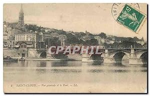 Bild des Verkufers fr Carte Postale Ancienne Saint Cloud vue gnrale et le Pont zum Verkauf von CPAPHIL