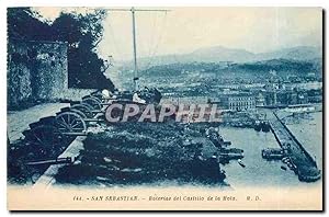 Imagen del vendedor de Carte Postale Ancienne San Sebastian Baterias des Castillo de la Mota a la venta por CPAPHIL