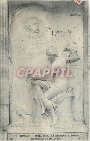 Seller image for Carte Postale Ancienne ROUEN-Monument de Gustave Flaubert au Muse de Peinture for sale by CPAPHIL