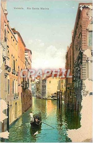 Carte Postale Ancienne Venezia Rio Santa Marina